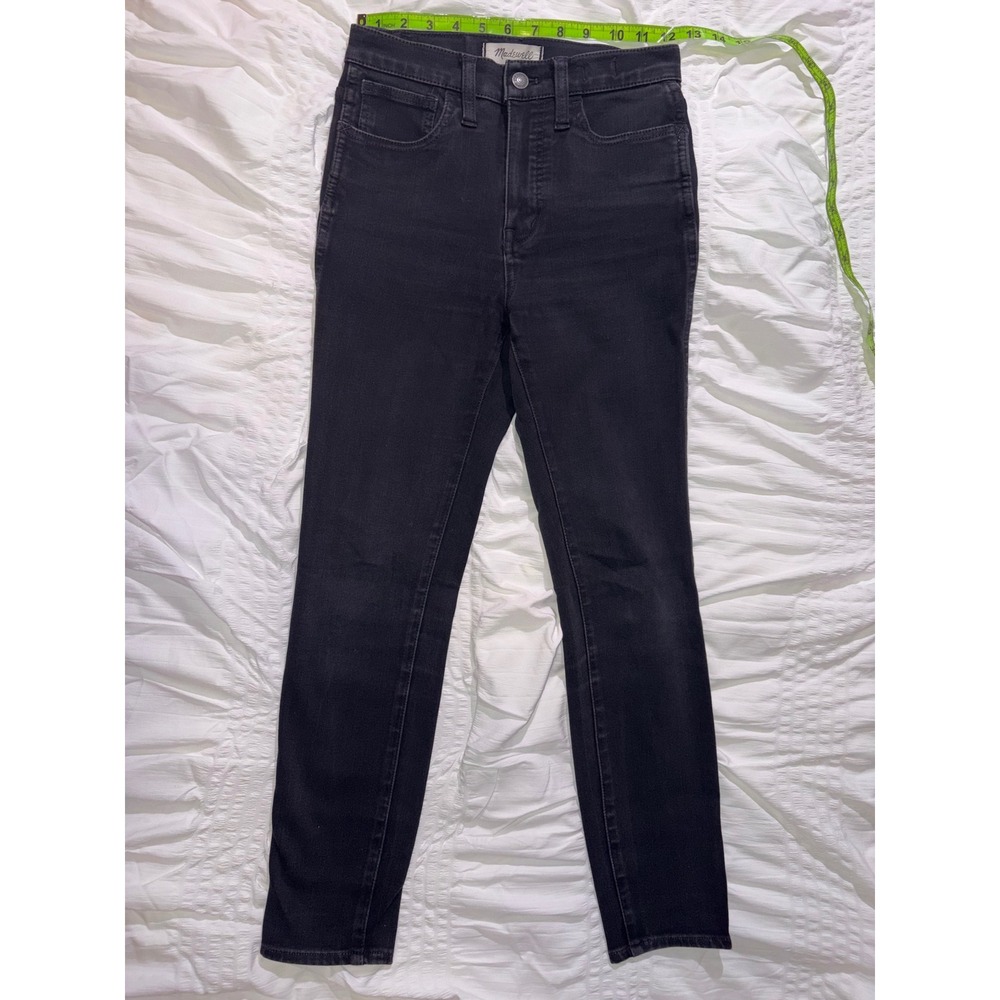 Madewell High Rise Skinny Jeans Black Denim Size 25 Inseam 25 T05-31